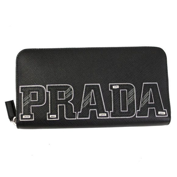 Prada NERO Black SAFFIANO Wallet CHARACTER Leather - Picture 1 of 4